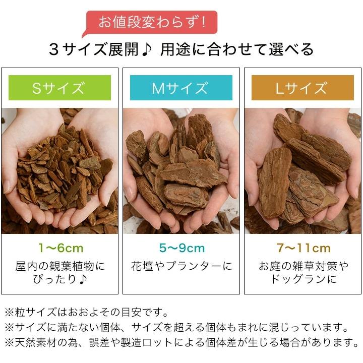 バークチップ 業務用 50リットル Ｓサイズ ※5袋セット 屋外 約50kg 5平米分 ガーデニング マルチング 庭 樹皮 小粒の画像