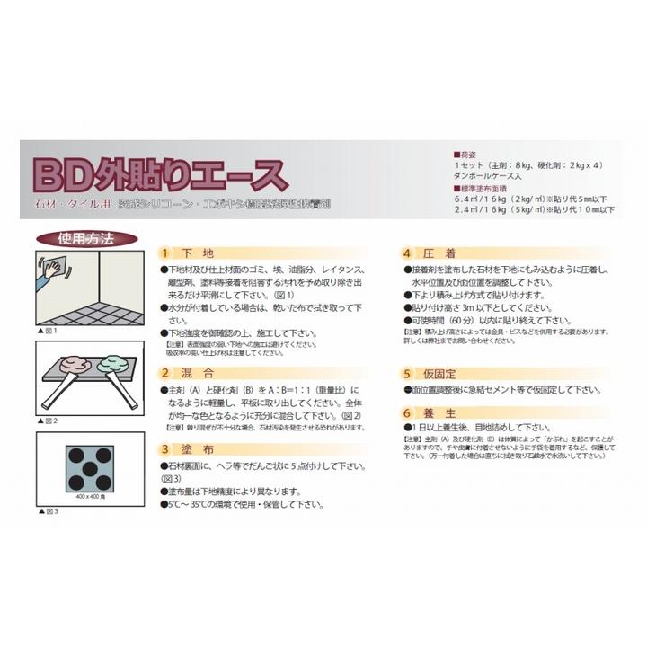 石材・タイル用接着剤 内外装用 BD外貼りエース 16kg 変性