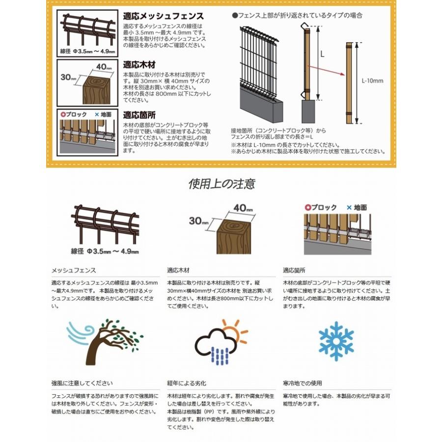 メッシュフェンス用目隠しパーツ 30×40材用 さくさくエクステリア 100 