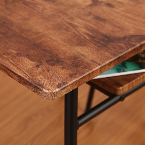 ダイニングテーブル 幅75cm 正方形 木目調 ナビア7575 ブラウン