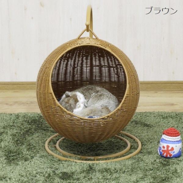 ペット用 ハンギングチェア (PET-HC) ラタン調 猫 PHC-CAT ※北海道+