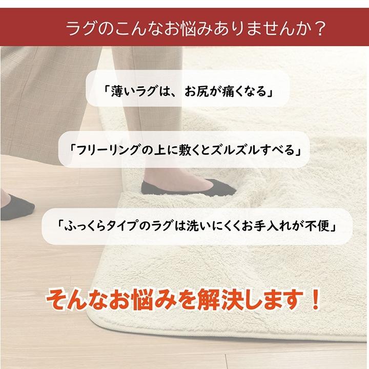 ラグ用 下敷き すべり止めマット 180×180cm 約2畳 ウレタン10mm ナイス ウレタン入りの画像