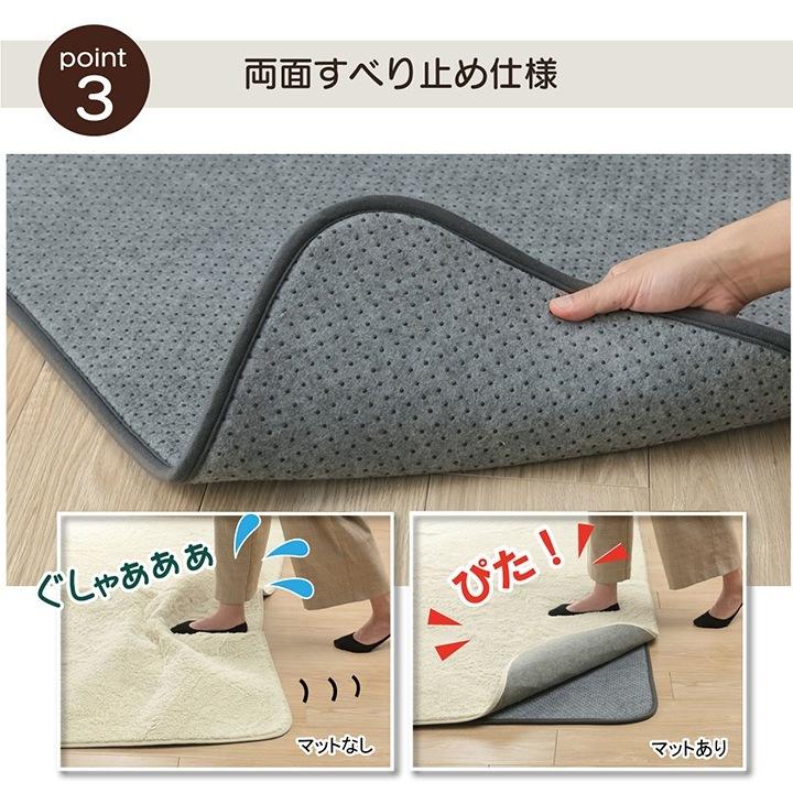 ラグ用 下敷き すべり止めマット 180×180cm 約2畳 ウレタン10mm ナイス ウレタン入りの画像