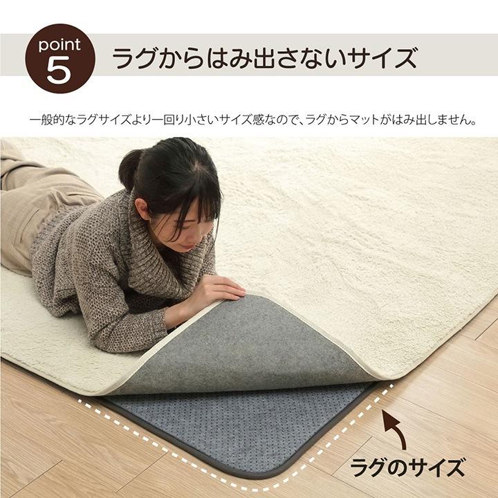 ラグ用 下敷き すべり止めマット 180×180cm 約2畳 ウレタン10mm ナイス ウレタン入りの画像