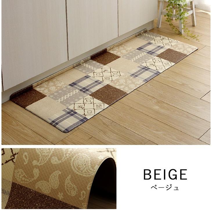 キッチンマット L字 PVC フラン 45×240cm : ウッドデッキ エクステリア
