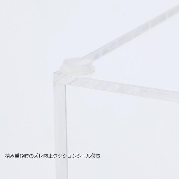 オープンシューズラック 幅26cm 3段 2個組 (23370) クロシオ 収納 靴 アクリリック 透明 クリア ※北海道・沖縄・離島送料別途見積_5
