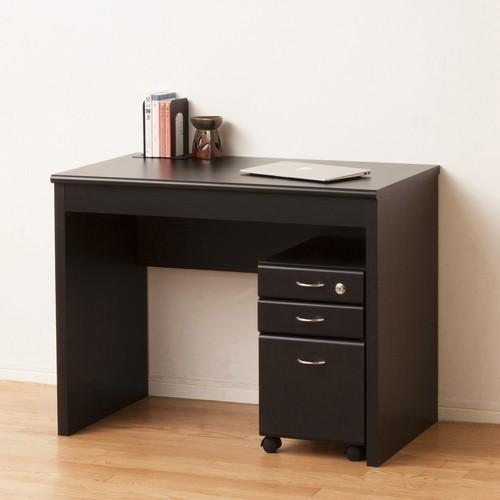 デスク 幅90 チェスト付き クロシオ フェイバーデスク90 鍵付