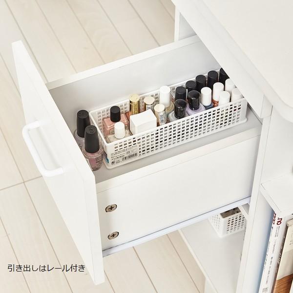 ネイルデスクW1138 (32671) ホワイト 白 クロシオ ネイルサロン 収納