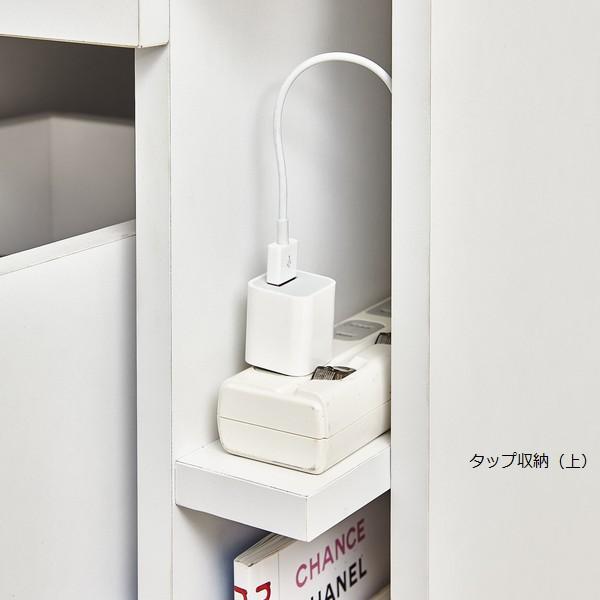 ネイルデスクW1138 (32671) ホワイト 白 クロシオ ネイルサロン 収納