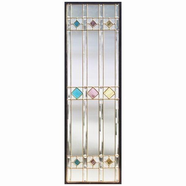 ステンドグラス (SH-C04N) 927×289×18mm デザイン 格子 ピュアグラス Cサイズ （約8kg） ※代引不可 メーカー在庫限り