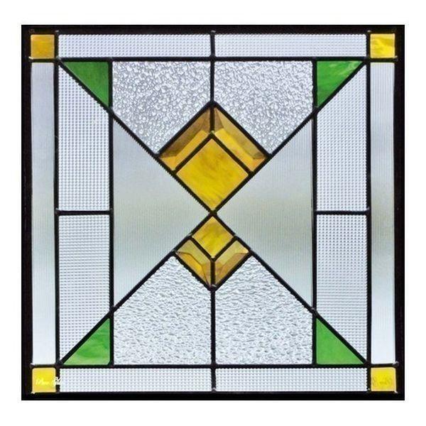ステンドグラス (SH-F05) 一部鏡面ガラス 400×400×18mm ピュアグラス Fサイズ （約4kg） メーカー在庫限り ※代引不可