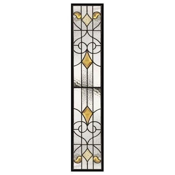 ステンドグラス (SH-G05) 一部鏡面ガラス 913×177×18mm デザイン アンティーク ピュアグラス Gサイズ （約5kg） ※代引不可