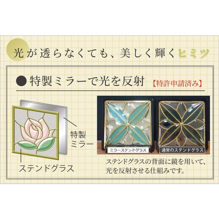 ステンドグラス 花模様 黒フレーム flower ステンドグラス ビクトリアン調 木枠入り | iichi 日々の