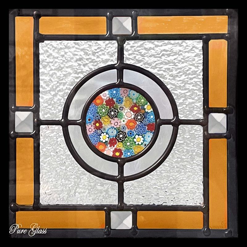 ステンドグラス (SH-VD23) 200×200×18mm ピュア・ヴェネツィアンステンドグラス ベネチアングラス ※代引不可_1