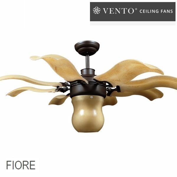 シーリングファン VENTO フィオーレ アンバー [VF-FR42RB-AB] リモコン付 照明キット付 ※3〜6坪用