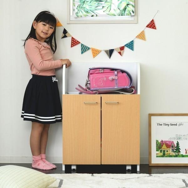 ランドセルラック ランドセル収納 幅60cm 収納 おもちゃ ボックス付き (FDK-0003-WHNA)