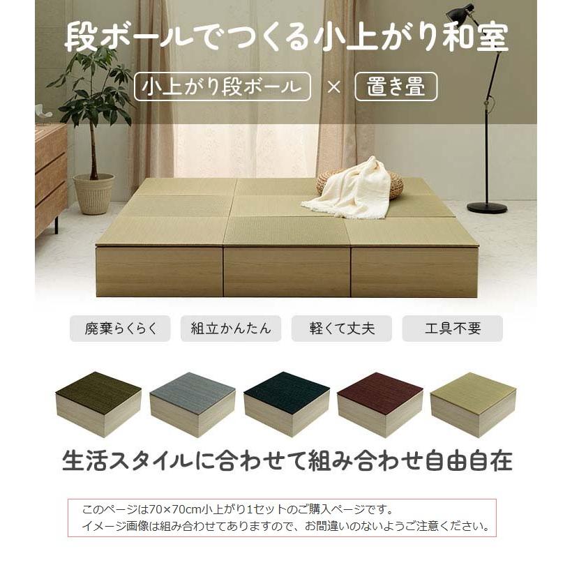 ユニット畳 置き畳 小上がり 70×70cmセット 段ボール製 : ウッドデッキ