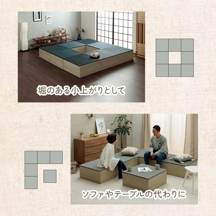 ユニット畳 置き畳 小上がり 70×70cmセット 段ボール製 : ウッドデッキ