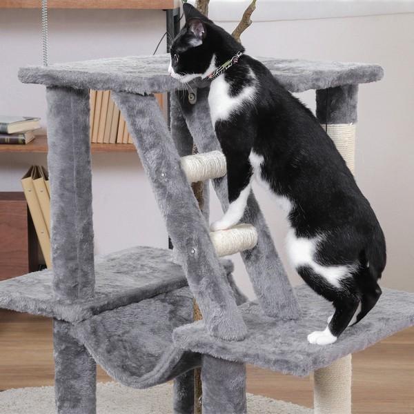 キャットタワー ねこの休ら木 マロン (58205) 据え置きタイプ オリーブフェイクグリーン付き ねこのやすらぎ ※北海道+1200円_7