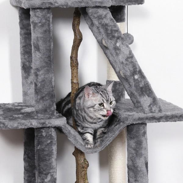 キャットタワー ねこの休ら木 マロン (58205) 据え置きタイプ オリーブ