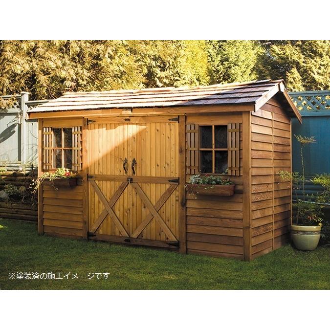 木製小屋 ロングハウス （12×8type） 約8.6平米 2.6坪 ※関東限定 ※要荷降ろし手伝い｜1128｜02