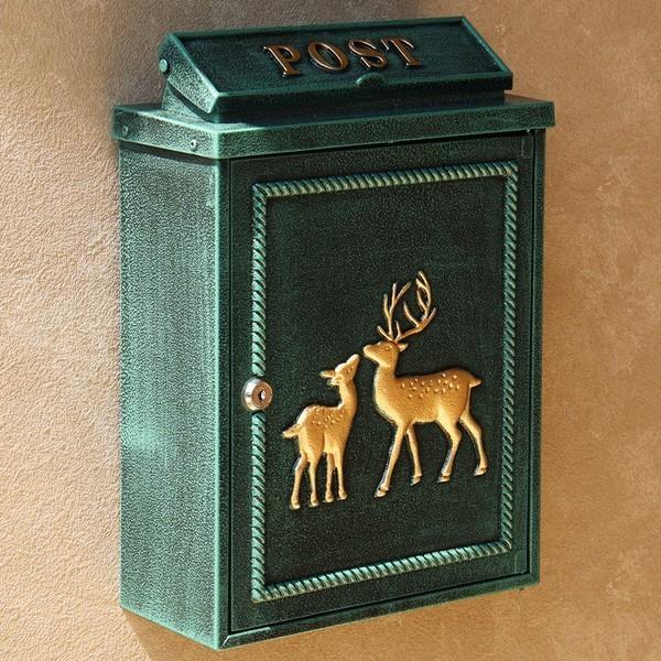新しいコレクション ディアー Deer 壁掛けポスト 郵便ポスト グリーン 北海道 沖縄 離島送料見積 鍵付き 前入れ前出し ポスト 郵便受け Awacc Org