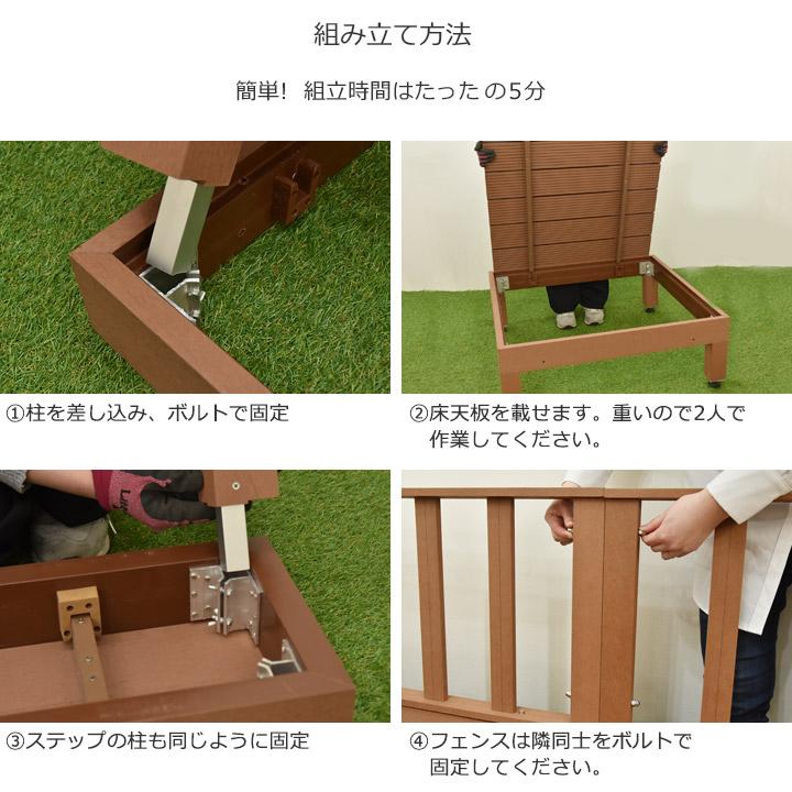 人工木ウッドデッキ DIY型 カルパティアⅡ 7点セット 【公式通販】