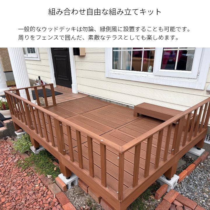 リーベ ウッドデッキ 人工木 1坪 8点セット カルパティアIII ブラウン