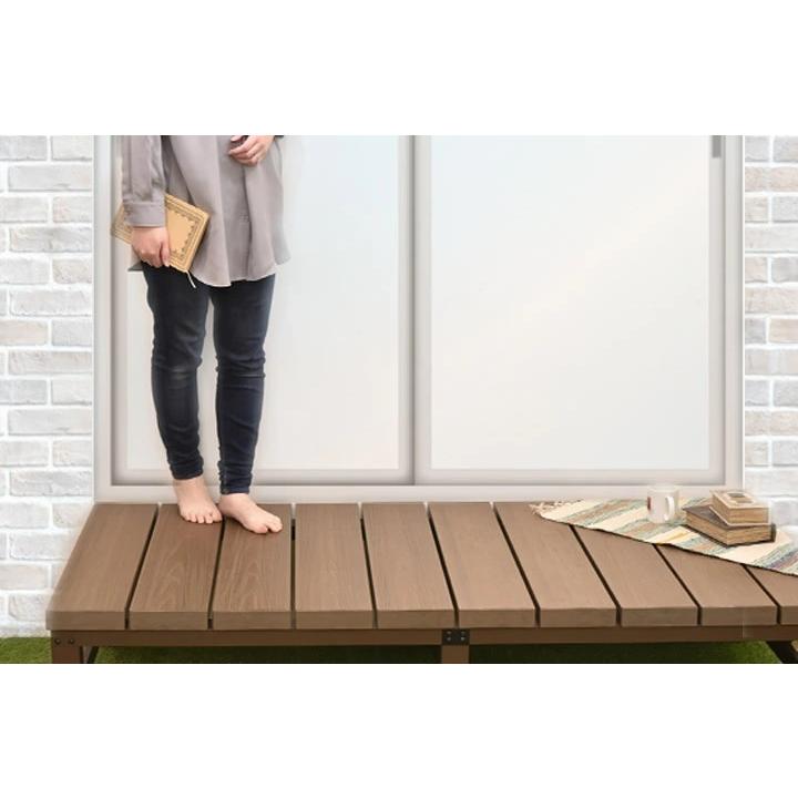 ウッドデッキ 人工木 縁台 0 5坪 アトラス 180 90 樹脂 デッキテラス ベランダ ガーデン 庭 木目調 簡単組立 Wddk 292 ウッドデッキ エクステリア リーベ 通販 Yahoo ショッピング