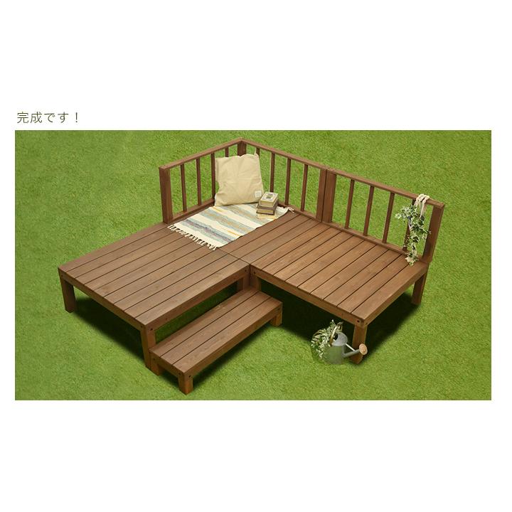 リーベ ウッドデッキ セット キット DIY SPF天然木 7点セット リーベ ウッドデッキ セット キット DIY SPF天然木 7点セット