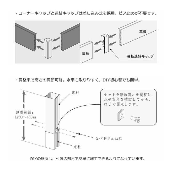 ウッドデッキ 人工木 イージーデッキ 0.75坪セット W2620×D922×H400〜600mm 本格組立式 庭 樹脂 DIYの画像