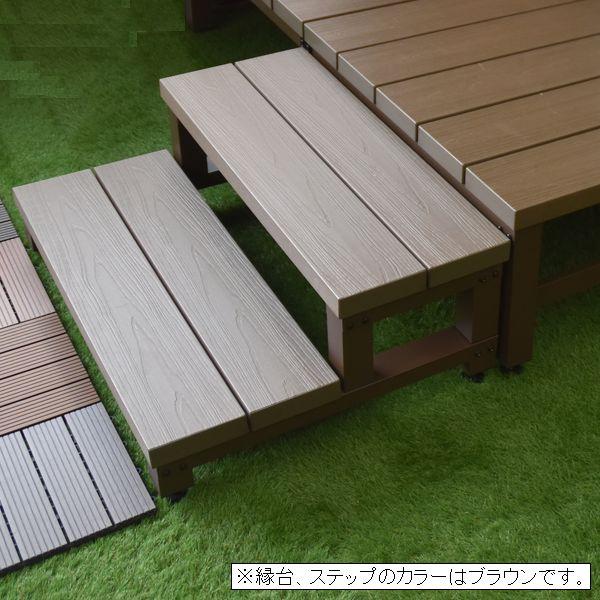 リーベ 人工木 900型2段ステップ 単品 アトラス グレー 樹脂 デッキ