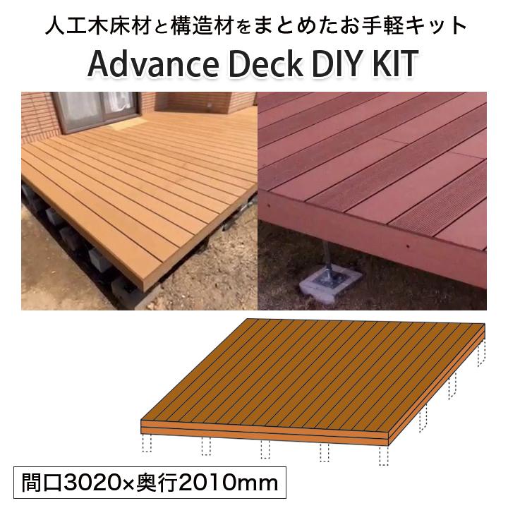 送料無料 DIYデッキキット 人工木 縦張り グレー アドバンスデッキ 基本セットの画像