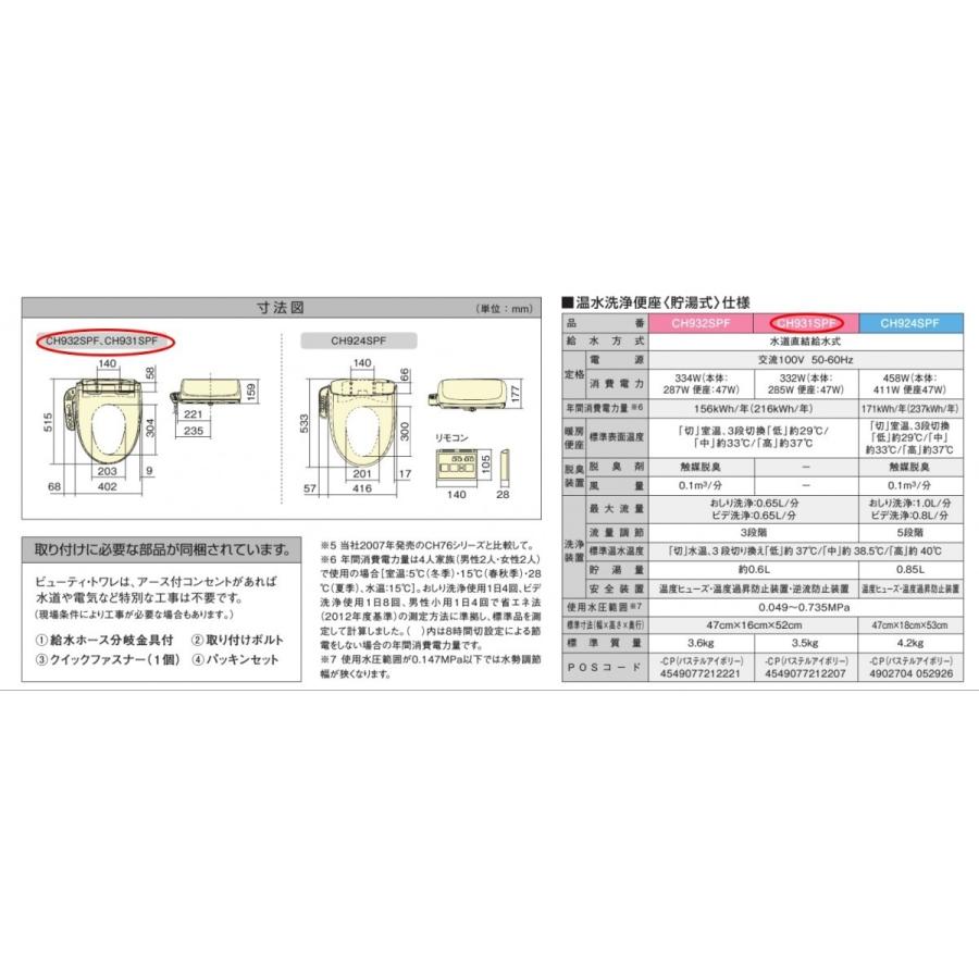 【在庫限り】【パナソニック】ビューティ・トワレ CH931SWS｜1132jp｜02