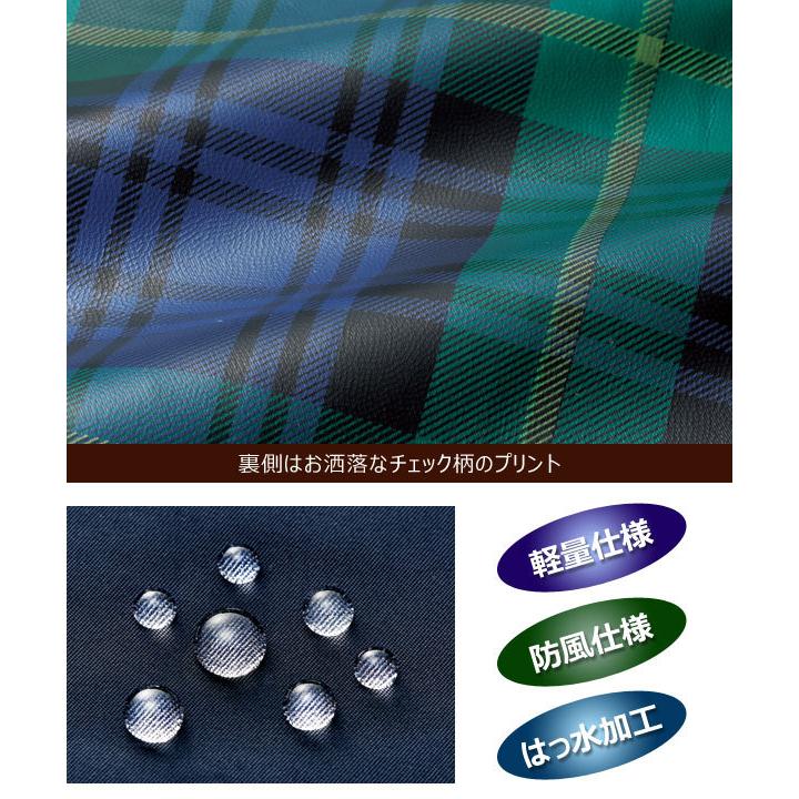 洗練の裏チェック柄軽量フィールドジャケット 収納力抜群7ポケット