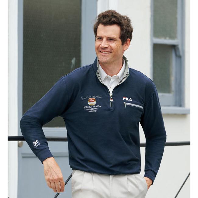 FILA（フィラ） 裏起毛ジップアップトレーナー 肌ざわりの良い暖か裏