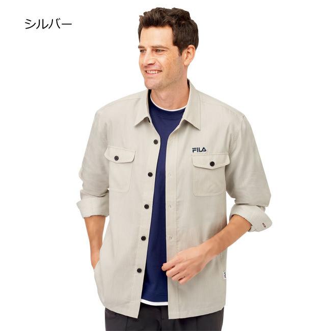 FILA フィラ 軽量シャツジャケット 夏の長袖 二重織素材 春夏秋