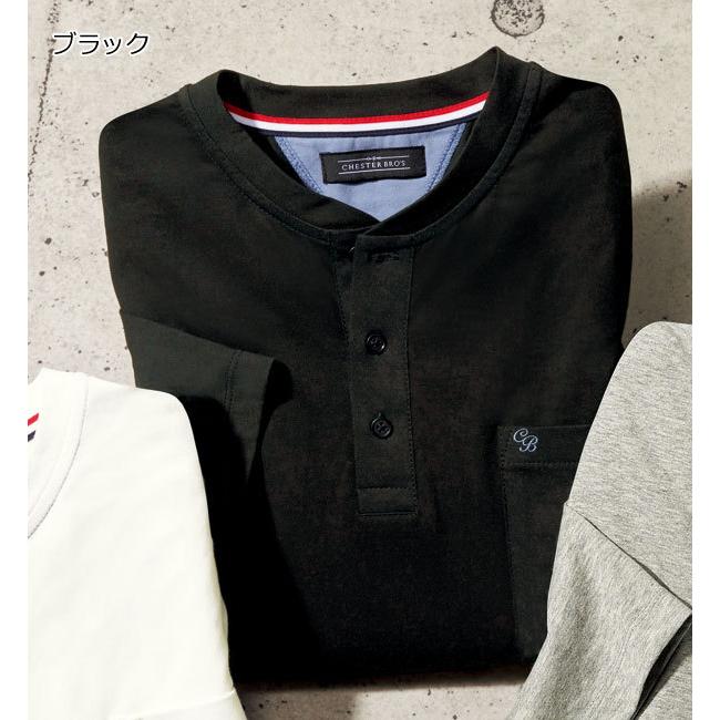 汗染み防止 ゆったり七分袖Tシャツ 同サイズ3色組 綿100％ 抗菌防臭 春