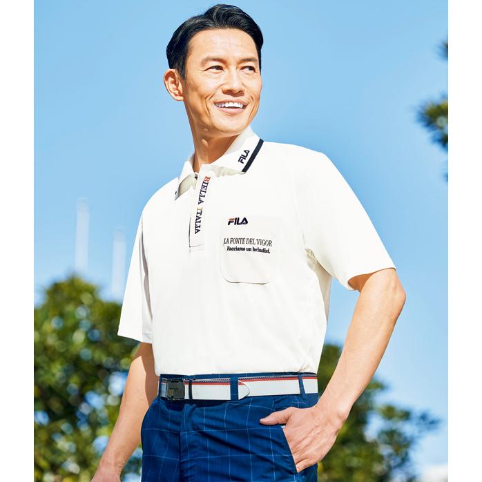 FILA（フィラ） 吸汗速乾前立て刺繍入りポロシャツ 同サイズ3色組