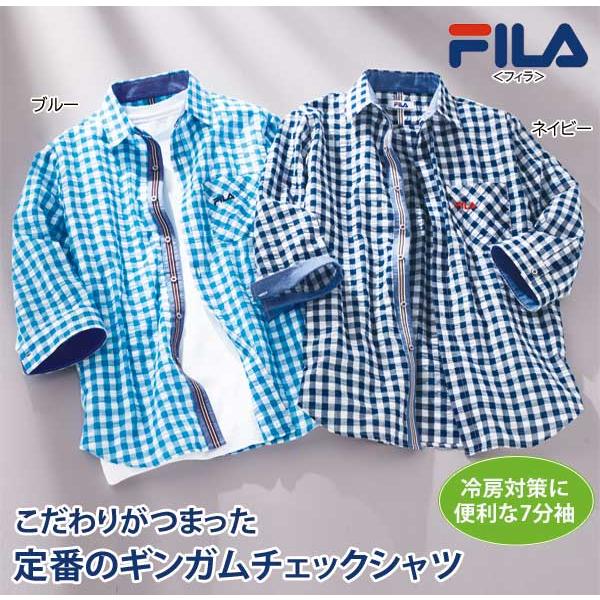 FILA チェック柄 ポロシャツとショートパンツ XL FILA チェック