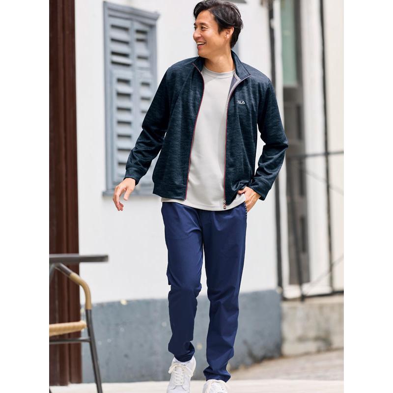 新品 フットジョイ ゴルフ ブレードカラー シャツ 吸汗速乾 ブラック L ルースイソンブラ/LUZeSOMBRA ジャージロングパンツ/SINGLE FACE