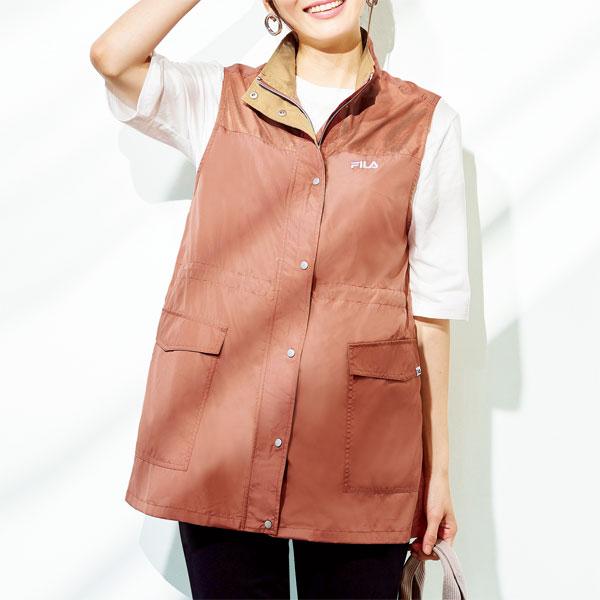 FILA（フィラ） 爽やかメッシュ使い配色ベスト 大きめポケット