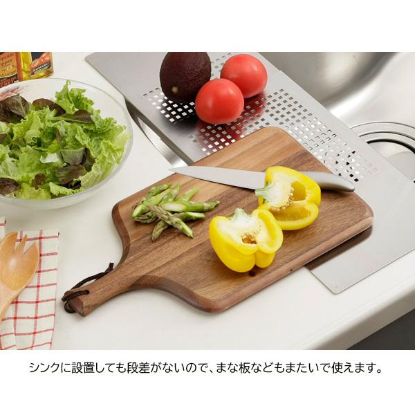フラットサポートテーブル 幅20cm オールステンレス 日本製 シンプル