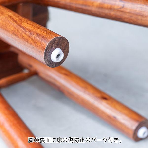 木製スツール アルメニア マンゴー材 ファブリック アジアンテイスト