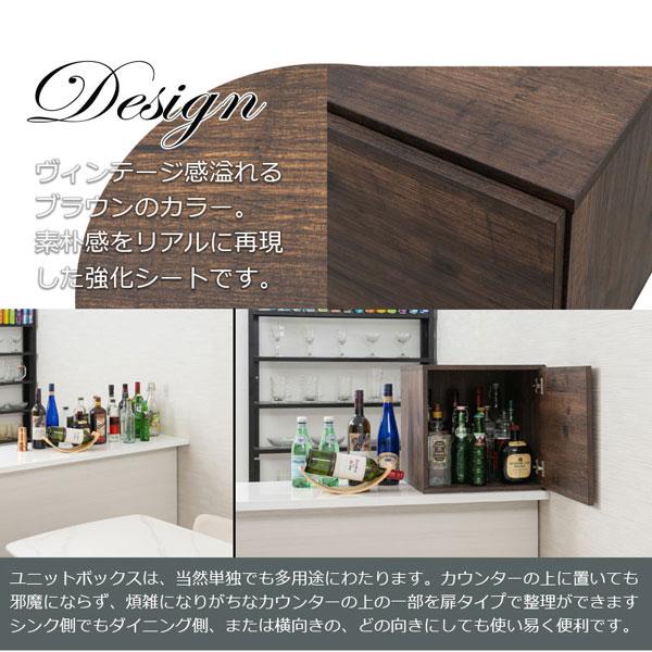 ユニットボックス キューブBOX 扉 ヴィンテージブラウン ARIZONA 幅