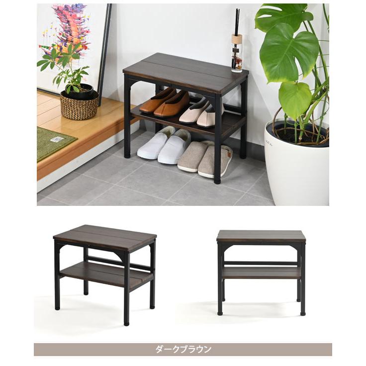 玄関ベンチ棚付き 玄関靴置き 幅45cm 玄関用椅子 スリム設計 玄関収納