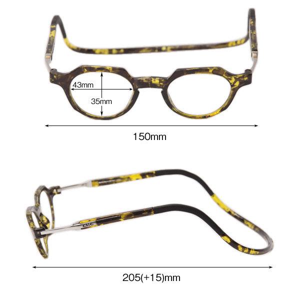 クリックリーダー クリックメトロ 老眼鏡 シニアグラス テンプル部分