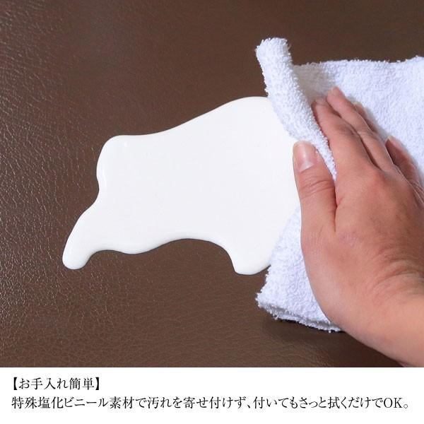 アキレス 本革調ダイニング下マット 120×110cm 床を傷つけない保護マット 厚さ1mm 床暖房対応｜1147kodawaru｜03