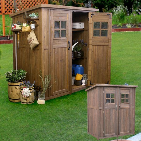 天然木 物置 小屋 屋外収納 カントリー小屋 収納庫 天然木杉材 幅156cm