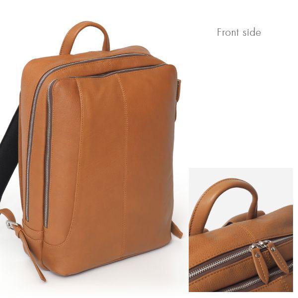 JOYA（ジョヤ） 2層式レザービジネスリュック 背面クッションメッシュ